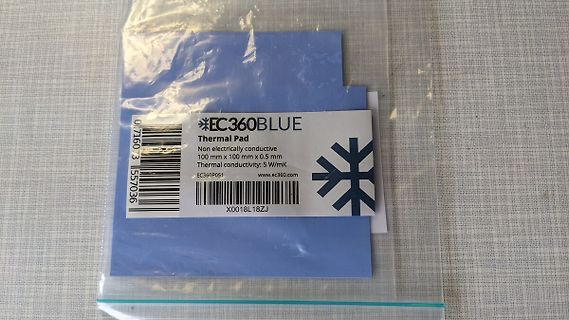Verpackung eines EC360BLUE Thermal Pads