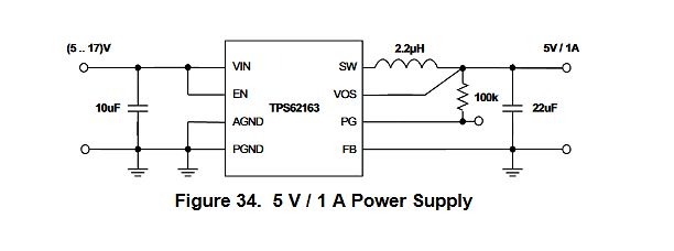 Schaltplan eines 5V / 1A Netzteils