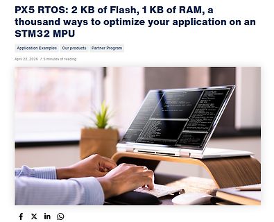 Blogartikel über PX5 RTOS Optimierung auf STM32 MPU
