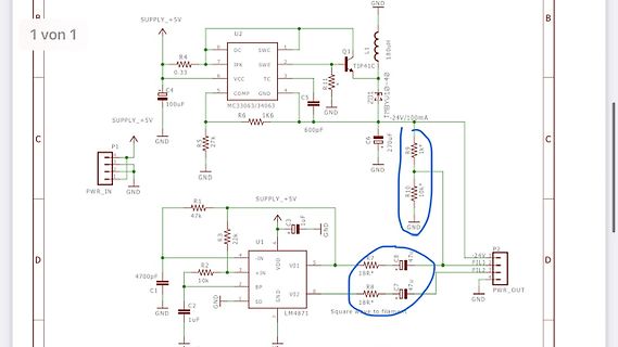 Schaltplan eines Square wave to filament Treibers