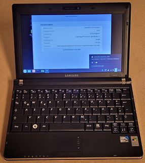 Samsung Netbook mit Linux Mint Systeminformationen