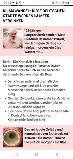 Meme über Klimawandel und Blutdruck-Tipps