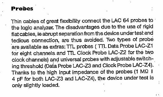 Textauszug über LAC 64 Probes