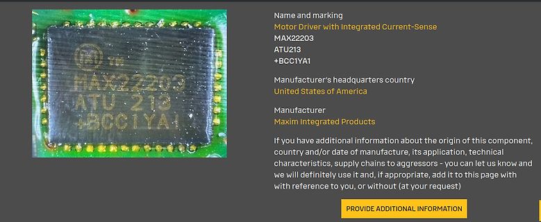 Maxim Integrated Motor Driver auf Leiterplatte