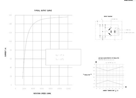 Diagramm einer Ausgangskennlinie und Schaltplan eines Reglers