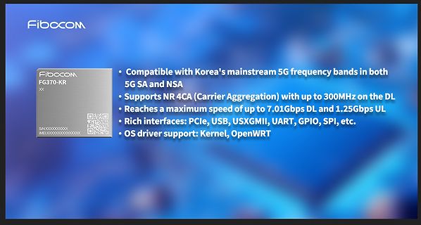 Fibocom FG370-KR 5G Modul mit technischen Daten