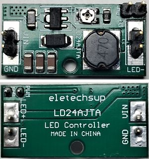 Vorder- und Rückseite eines LED-Controllers