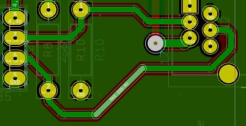 Ausschnitt eines Leiterplatten-Layouts