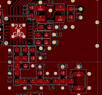 CAD-Ansicht eines Leiterplatten-Layouts