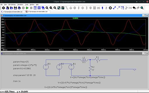 LTspice Simulation Schaltplan und Wellenform