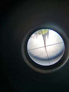 Blick durch ein Zielfernrohr