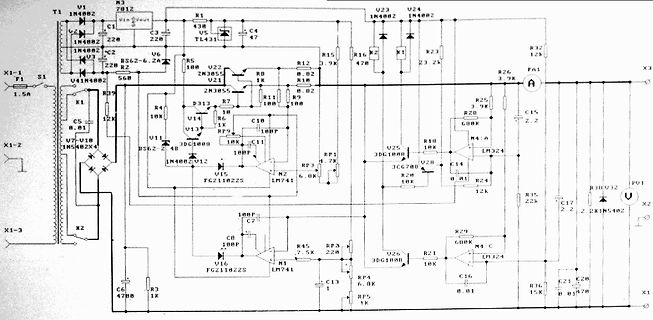 Schaltplan einer elektronischen Schaltung