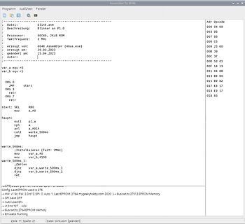 Assembler-Software für 8048 Mikrocontroller