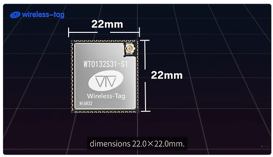 Abmessungen eines Wireless-Tag Moduls