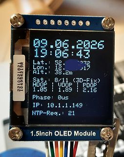 1.5 Inch OLED Display mit GPS-Daten