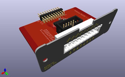 3D CAD Ansicht eines RS232 DTE Moduls