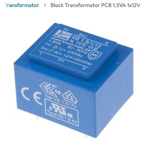 Blauer Blocktransformator