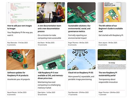 Blog-Übersicht von Raspberry Pi News
