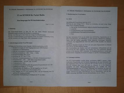 Dokumentation eines 13 cm Senders für Packet Radio