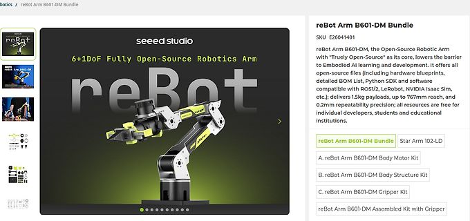 Produktseite reBot Arm B601-DM Bundle