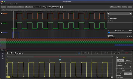 Logikanalysator Software mit digitalen Signalen