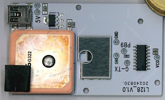 Leiterplatte mit USB-Anschluss und Bauteilen