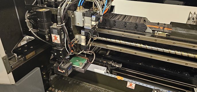 Detailaufnahme einer Bestückungsmaschine