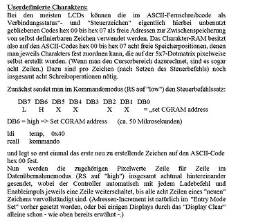 Anleitung zur Erstellung benutzerdefinierter LCD-Zeichen