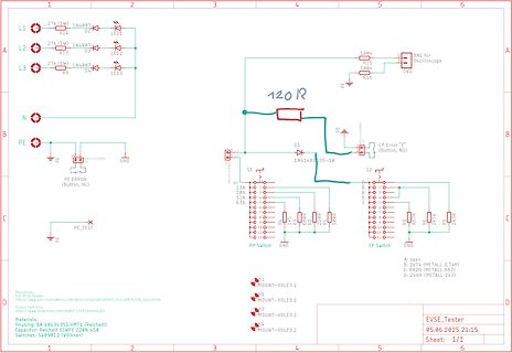 Schaltplan eines EVSE Testers