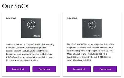 Produktübersicht der MM6108 und MM8108 SoCs