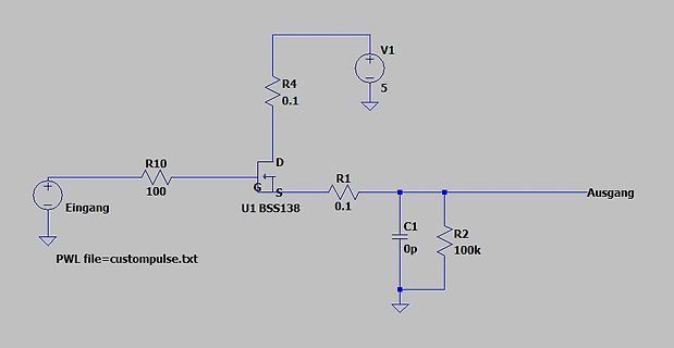 Schaltplan mit BSS138 MOSFET