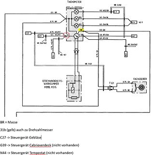 Schaltplan eines Fahrzeug-Elektroniksystems