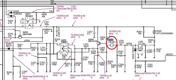Elektronischer Schaltplan mit Transistoren und Kondensatoren