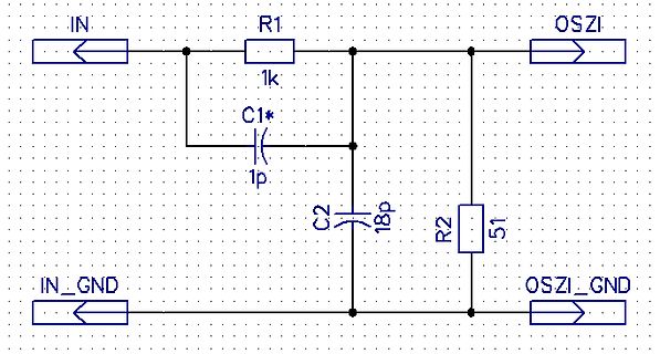 Schaltplan eines Tiefpassfilters