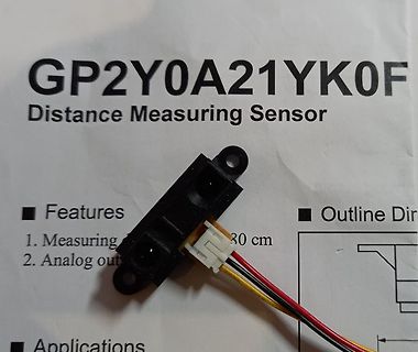 GP2Y0A21YK0F Distanzsensor auf Datenblatt