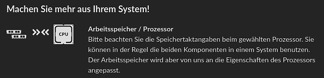 Webseiten-Text zu Arbeitsspeicher und Prozessor
