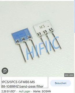 Zwei GFMB5 M5 Bandpassfilter-Bauteile