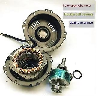 Einzelteile eines Elektromotors