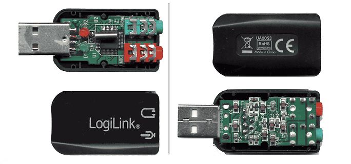 LogiLink USB-Bluetooth-Adapter in verschiedenen Ansichten