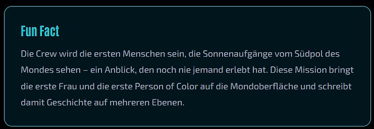 Text über eine Mondmission