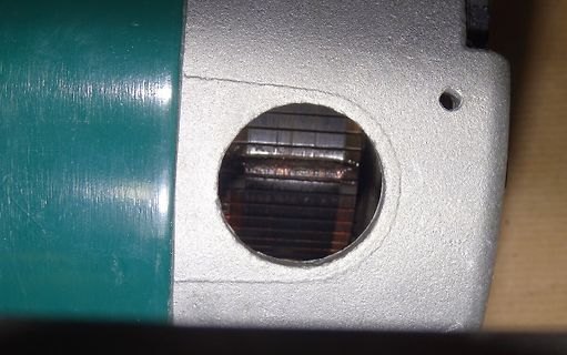 Blick in das Gehäuse eines Elektromotors