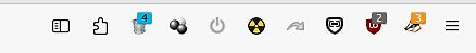 Symbolleiste einer Webseite oder Anwendung