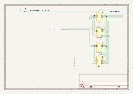 Schaltplan mit mehreren 74HCT4051 Multiplexern