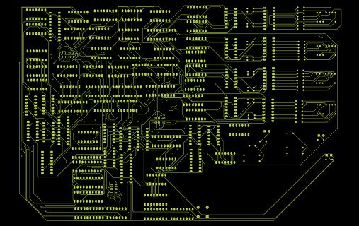 CAD-Ansicht eines Leiterplatten-Layouts