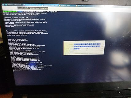 Foto eines Computerbildschirms mit Debugging-Ausgabe