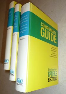 Drei Bände des Components Guide von Spoerle Electronic