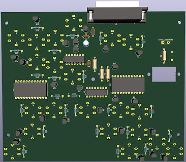 Leiterplatten-Layout mit Bauteilbeschriftungen