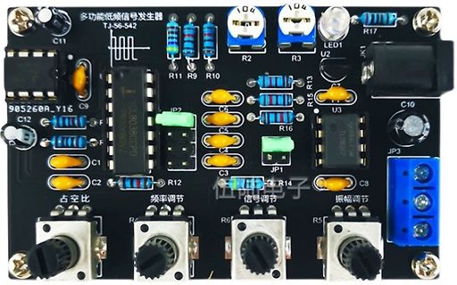 Bestückte Leiterplatte eines Signalgenerators
