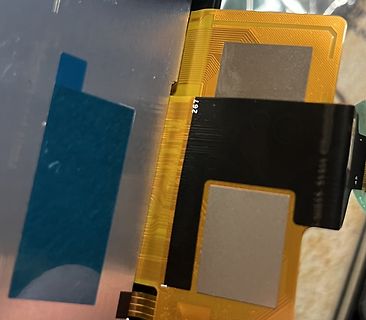Nahaufnahme eines flexiblen Flachbandkabels (FPC)