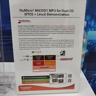 Poster zur NuMicro MA35D1 MPU Demonstration